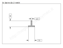 Profilo a T 25x25x4,5 grezzo in barre da 2 metri in ferro