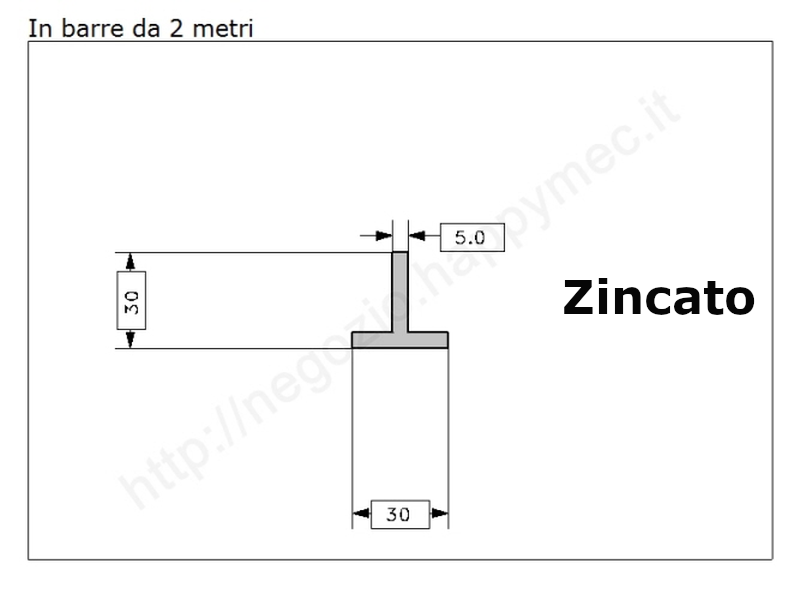 Ferro Angolare Zincato Sezione 30x30x4 Mm 