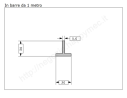 Profilo a T 30x30x5 grezzo in barre da 1 metro in ferro