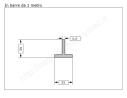 Profilo a T 35x35x5 grezzo in barre da 1 metro in ferro